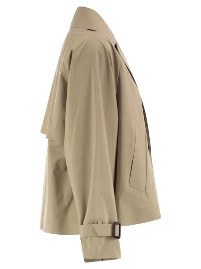 Weekend Max Mara Double-breasted Cropped Jacket In Beige