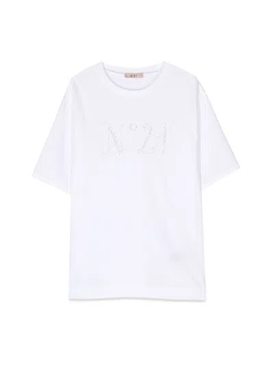 N°21 Logo Print T-shirt In White
