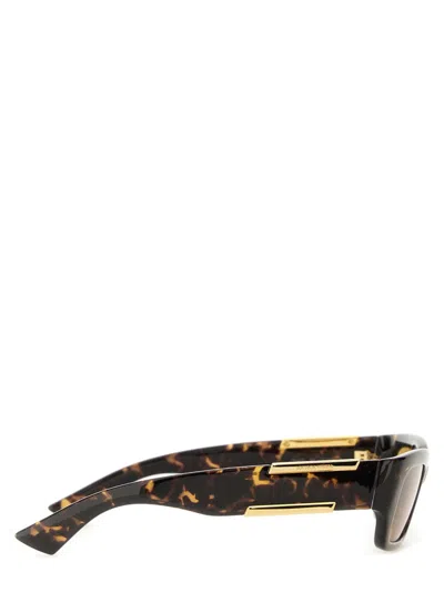 Bottega Veneta Rectangular Sunglasses "dash" In Brown