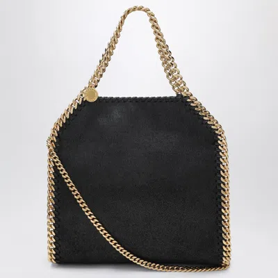 Stella Mccartney Falabella Mini Black Handbag With Handle And Chain Shoulder Strap In Eco Leather Woman In Black