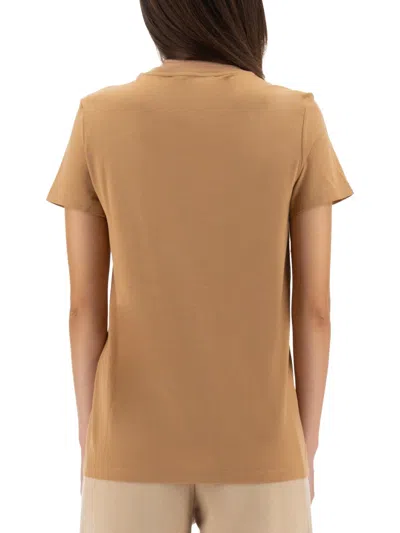 Max Mara Regular Fit T-shirt In Beige