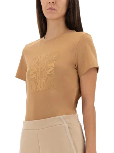 Max Mara Regular Fit T-shirt In Beige