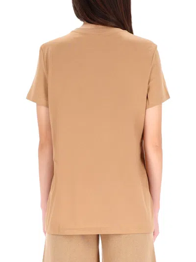 Max Mara Regular Fit T-shirt In Beige