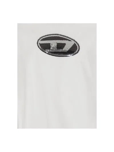 Diesel "tsequinsg" T-shirt In White