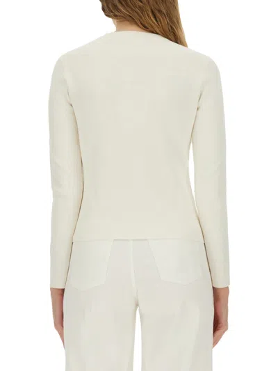 Max Mara Jersey With Logo In White