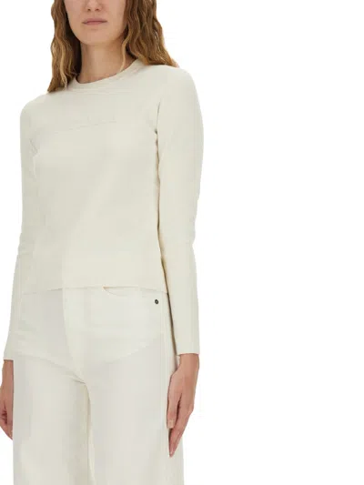Max Mara Jersey With Logo In White