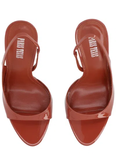 Paris Texas Slingback Heels 10 Cm In Brown