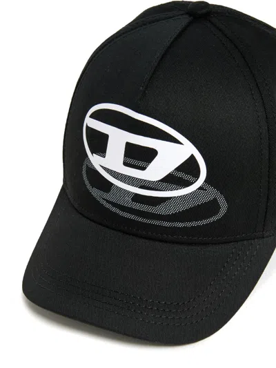 Diesel Hat With Logo In Black