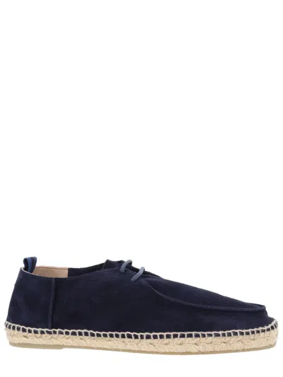 Castaã±er Blue Suede Espadrilles In Blue