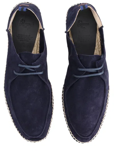 Castaã±er Blue Suede Espadrilles In Blue