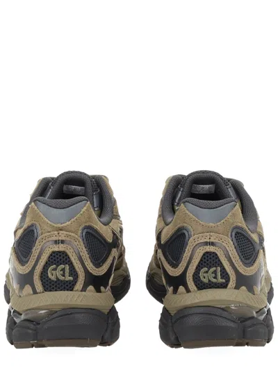 Asics Grey Leather Sneaker In Brown