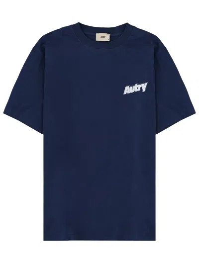Autry Short-sleeve Logo T-shirt In Blue