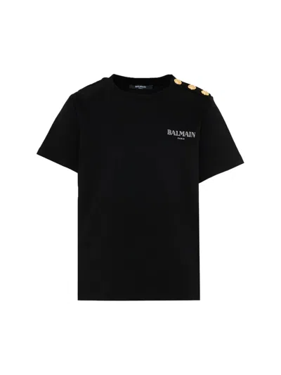 Balmain T-shirt With Logo In Black