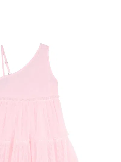 Billieblush Mini Dress With Floral Trimming For Girls In Pink