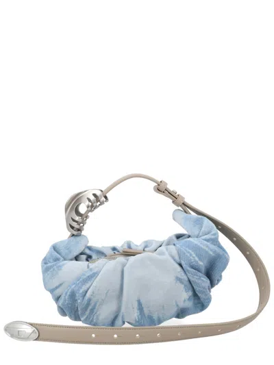 Diesel Blue Cotton Polyester Polyurethane Thermoplastic Polyurethanes Shoulder Bag