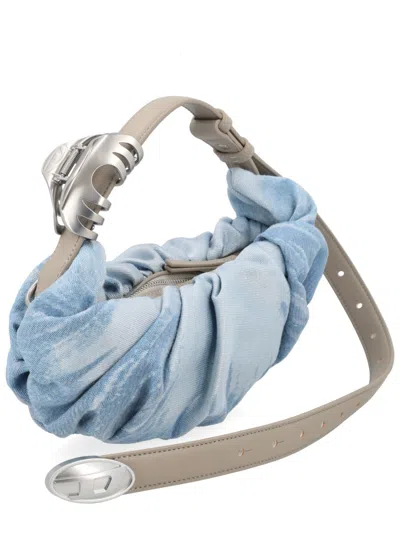Diesel Blue Cotton Polyester Polyurethane Thermoplastic Polyurethanes Shoulder Bag