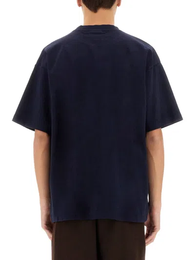 Drôle De Monsieur Black Classic Nfpm T-shirt With Logo Print In Cotton Blend Man In Blue