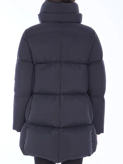 Herno High-collar Nylon Down Jacket In Black