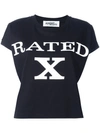 JEREMY SCOTT 'rated X' print T-shirt,HANDWÄSCHE