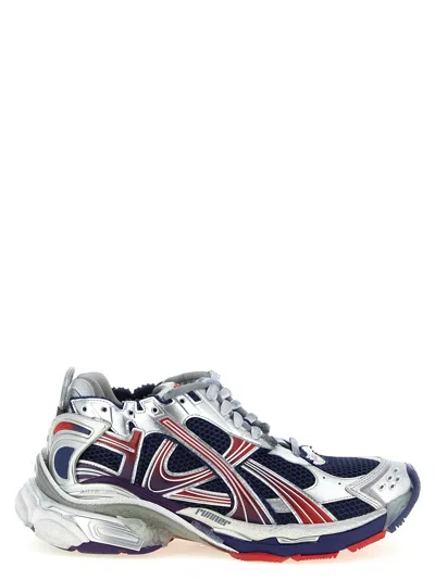 Balenciaga Mesh Panel Runner Sneakers Reflective Elements In Multi