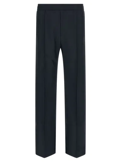 Gucci Embroidered Drawstring Pants In Blue