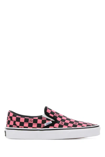 Valentino Garavani  Garavani And Vans Fabric Slip-on Trainer With Vlogo Checkerboard Print In Pink