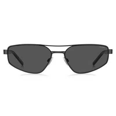 Hugo Boss Hugo 58mm Rectangular Geometric Sunglasses In Black