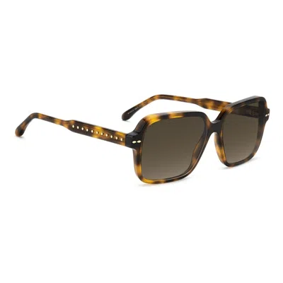 Isabel Marant 57mm Gradient Rectangular Sunglasses In Neutral
