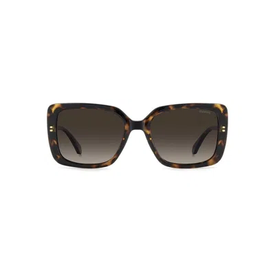 Polaroid 55mm Polarized Rectangular Sunglasses In White