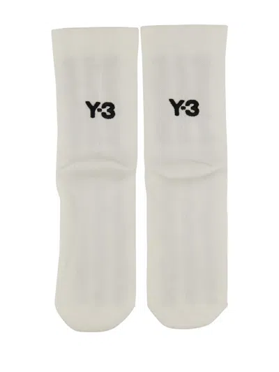 Y-3 Stripe Socks In White
