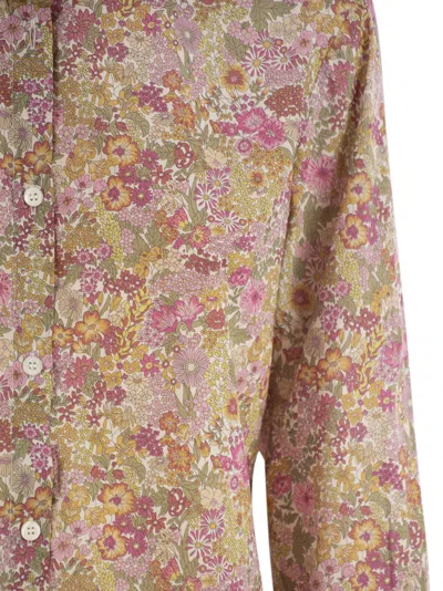 Mc2 Saint Barth Brigitte - Shirt With Flower Pattern In Multi