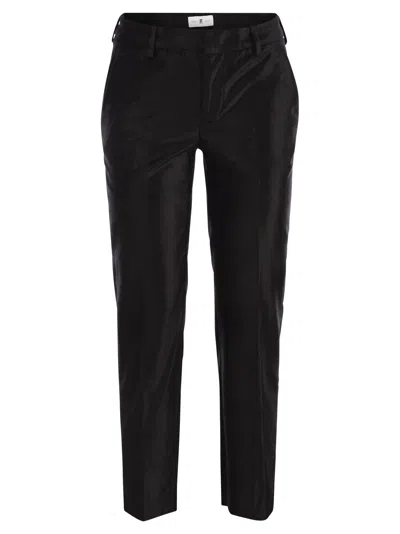 Pt Torino New York Velvet Trousers In Black