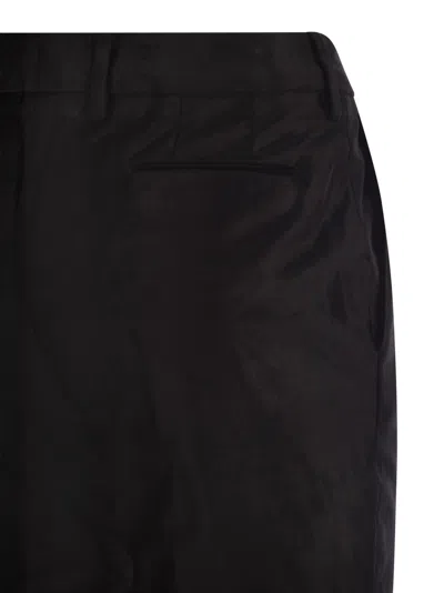 Pt Torino New York Velvet Trousers In Black