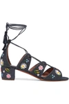 TABITHA SIMMONS Isadora embroidered denim sandals