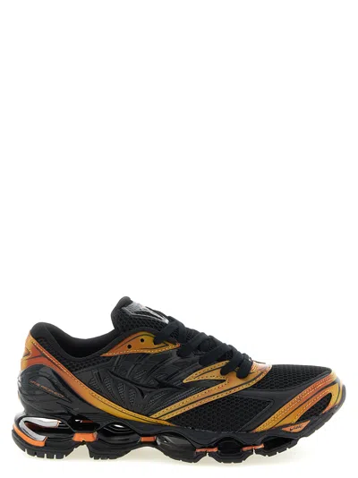 Mizuno Mesh Trainers With Structured Sole In Black