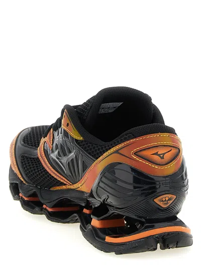 Mizuno Mesh Trainers With Structured Sole In Black