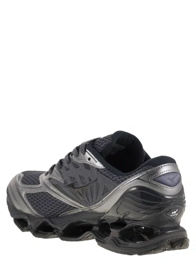 Mizuno Wave Print Sneakers With Advanced Technology In Gray