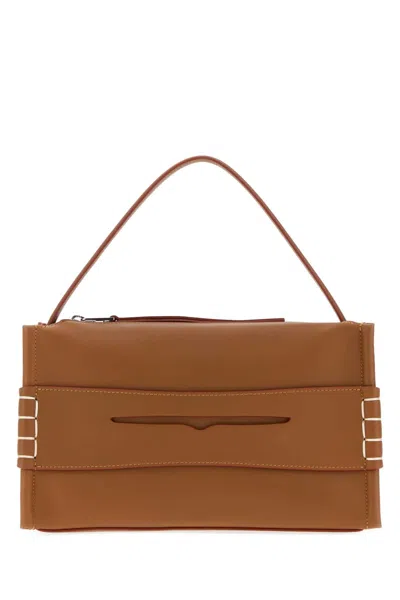 Jw Anderson Loafer Leather Shoulder Bag With Detachable Strap