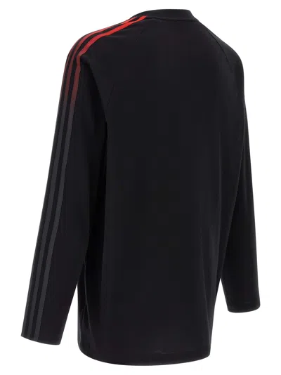 Y-3 Gradient 3 Stripe Ls T-shirt In Black