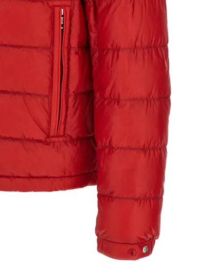 Moncler Selves Down Jacket High Collar Pockets In Red