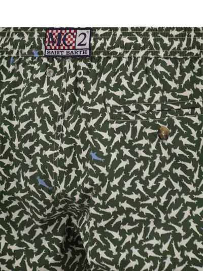 Mc2 Saint Barth Micro-print Swimsuit In Green