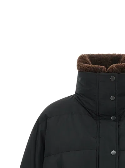 Brunello Cucinelli Cropped Down Jacket In Black
