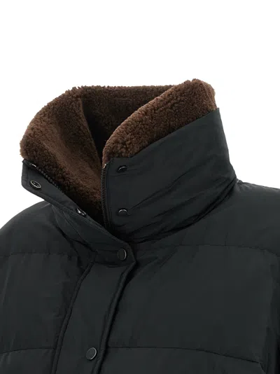 Brunello Cucinelli Cropped Down Jacket In Black