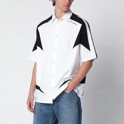 Off-white Race Logo Panel Shirt In White