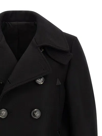 Dsquared2 Double-breasted Pocket Coat In Black