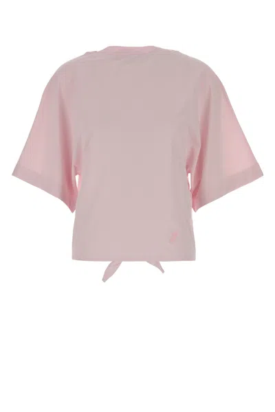 Jacquemus Pink Solid Round Neck T-shirt In Pink