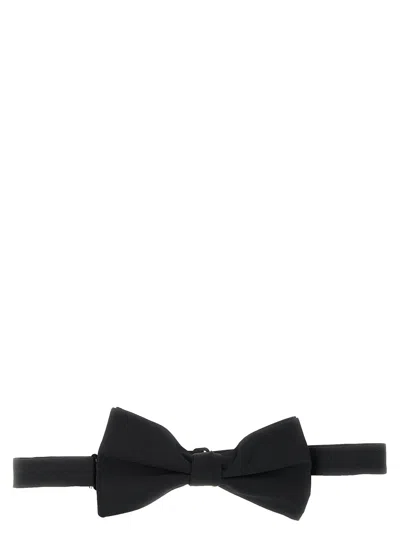 Valentino Black Solid Bowties In Black