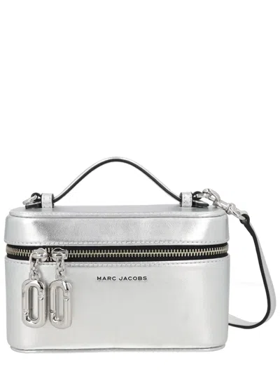 Marc Jacobs Mini Structured Handbag With Zip-around Closure In Silver