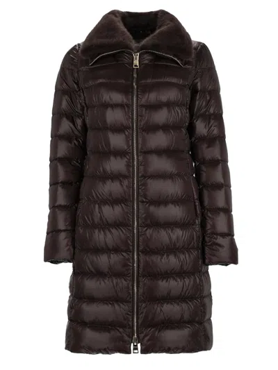 Herno Maria Medium Down Jacket In Brown
