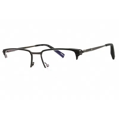 Chopard Vchl20v0k56 Rectangle Semi Rim Metal Eyeglasses In Black